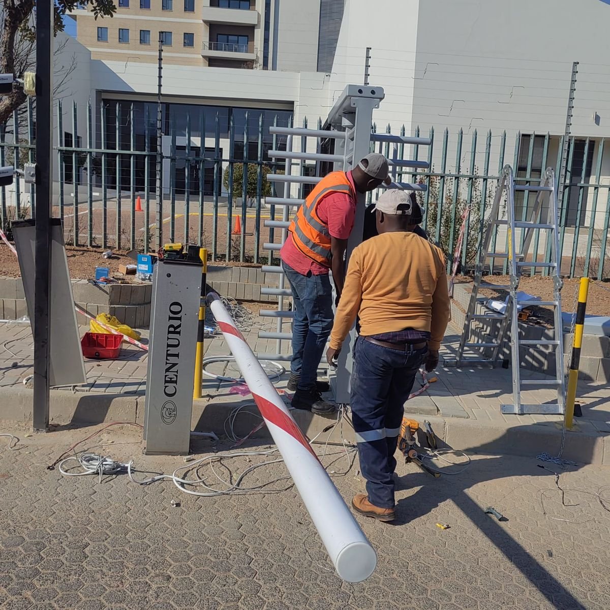 CHB Secure Solutions technicians on site installation